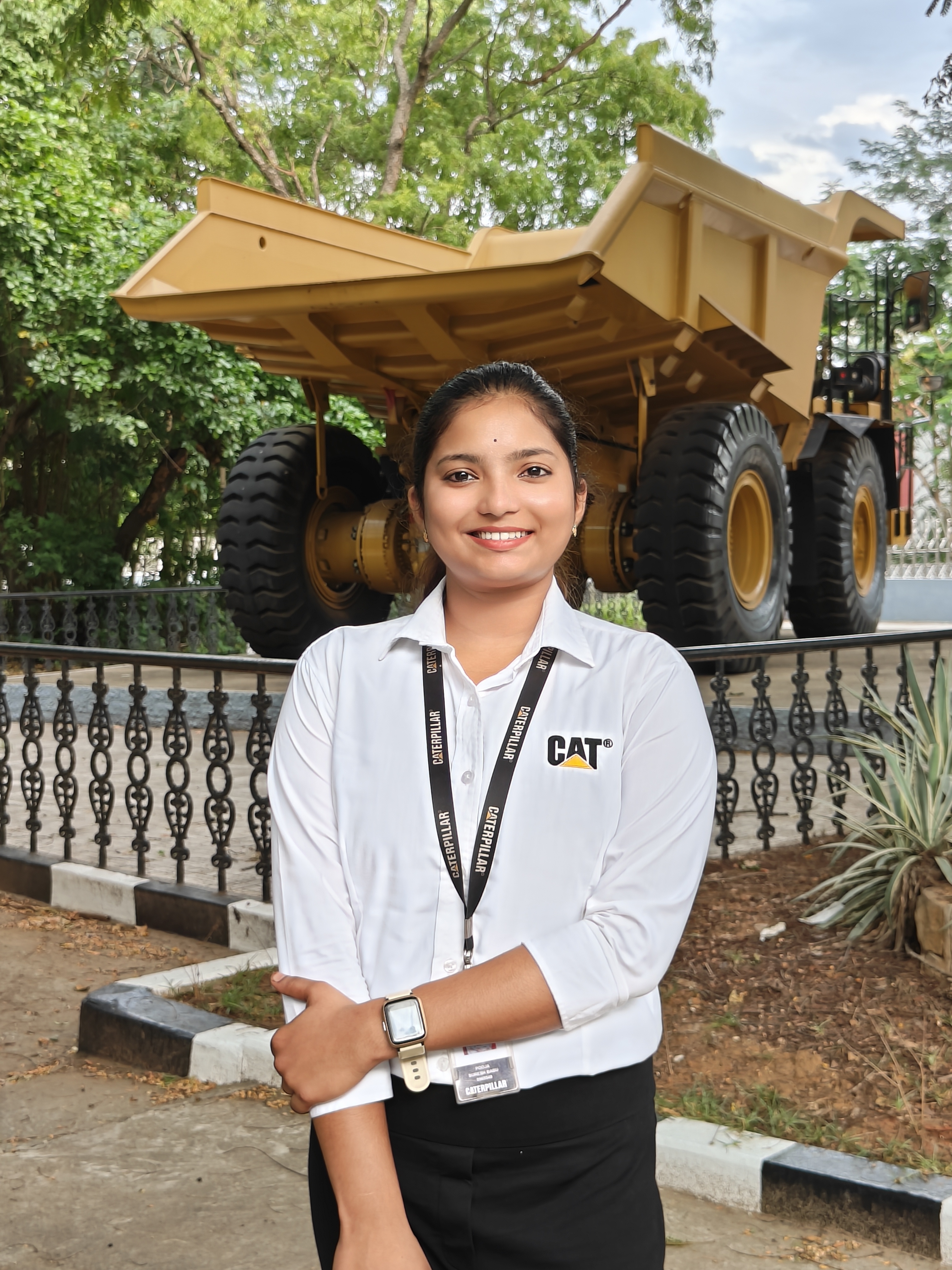 a person standing in front of a large truck